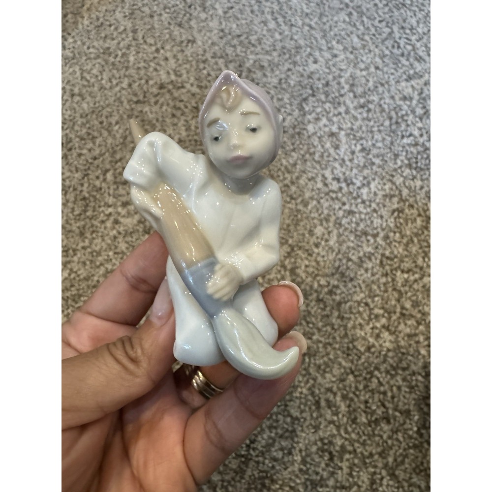 LLADRO #5938 The Artist/Painter Elf ORNAMENT, Glazed RETIRED 1993